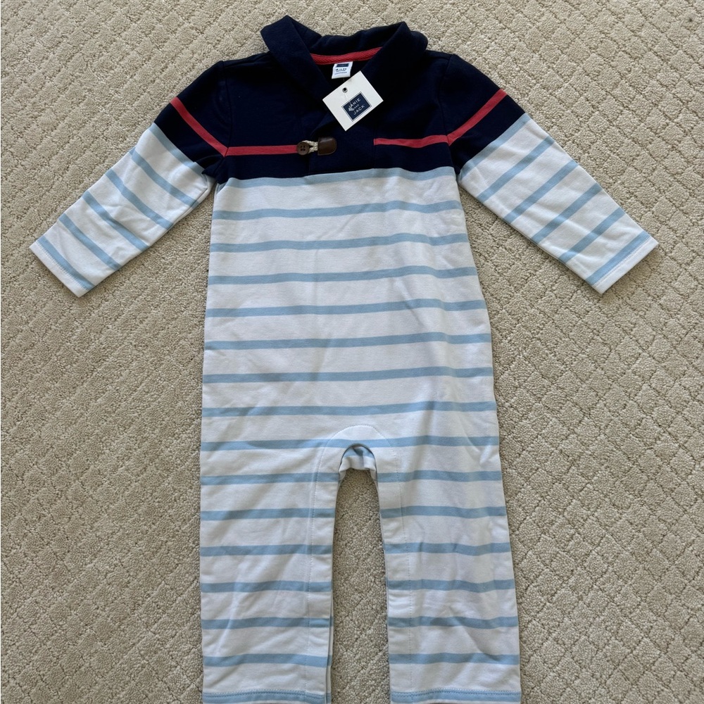 Janie & Jack Longall One Piece Romper for Toddler Boy NWT